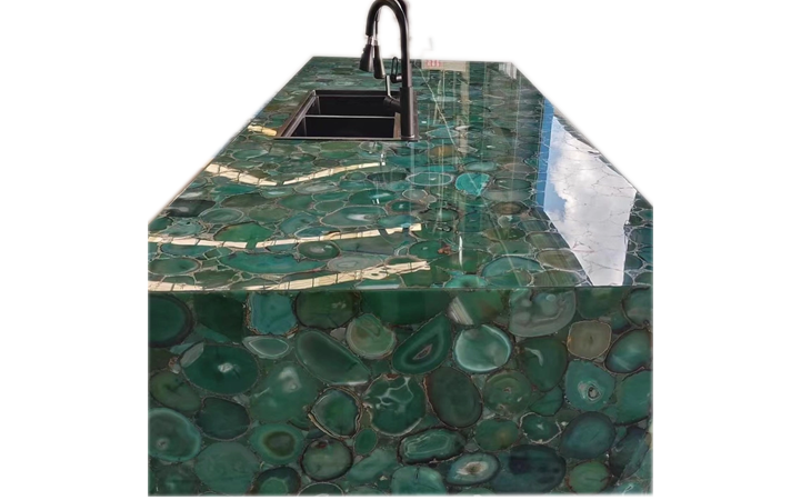 Green Agate Backlit Countertop