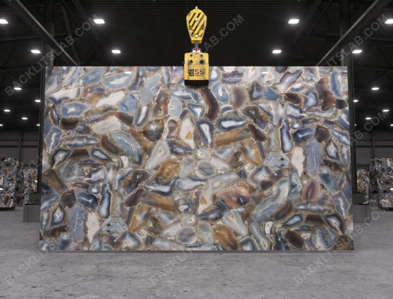 Grey Agate Backlit Slab