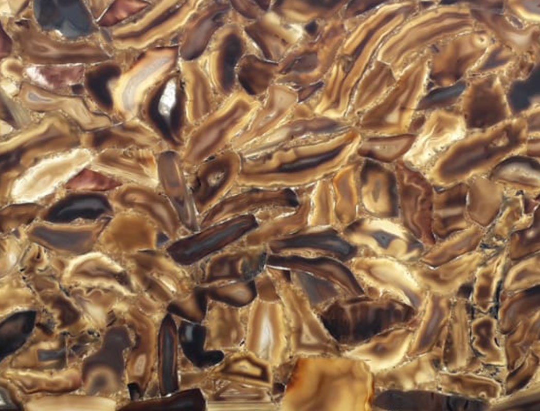 Grey Agate Slab Backlit Feature