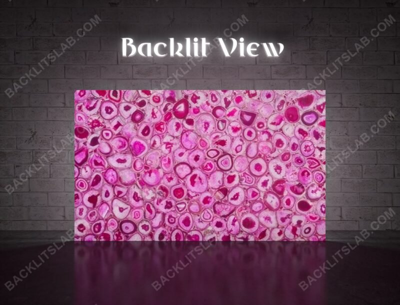 Pink Agate Backlit Slab