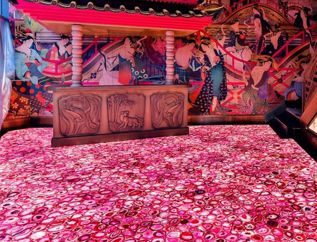 Pink Agate Flooring Tiles