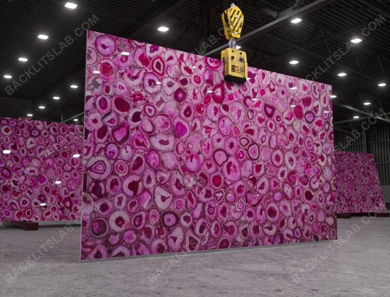 Pink Agate Backlit Slab