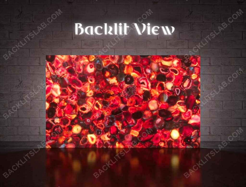 Red Agate Backlit Slab - Buy Online - Worldwide Delivery